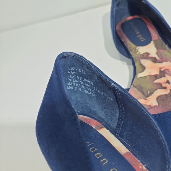 Steve Madden Girl Eezy Navy d'Orsay Flats - Picture 10 of 11